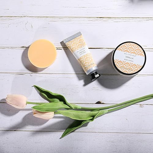 Miniatura 4 de Spa Luxetique Juego de regalo de spa para mujer juego de spa de vainilla kit de baño para mujer incluye loción corporal gel de ducha baño de