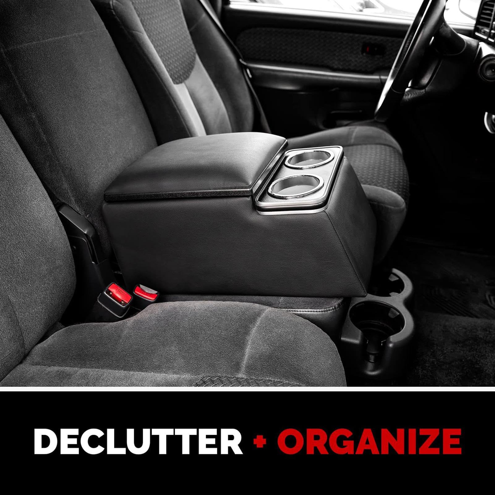 Organizador de consola de coche, espacioso compartimento de almacenamiento