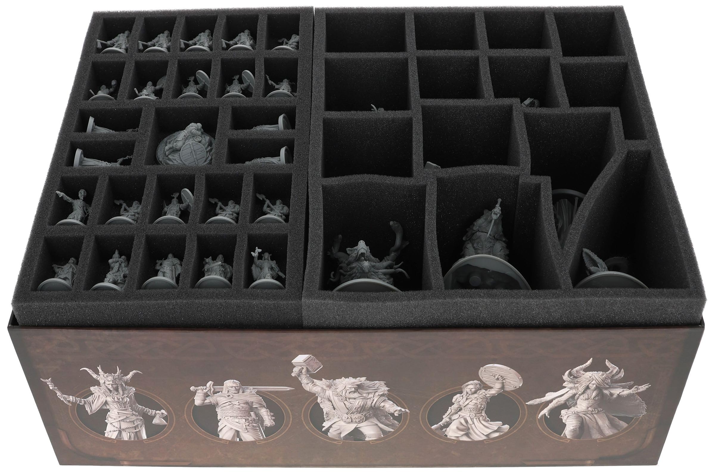 Zestaw piankowy Feldherr kompatybilny z Mythic Battles: Ragnarök - gra podstawowa - miniatury - Wygodne wkładki piankowe do sortowania i ochrony figurek