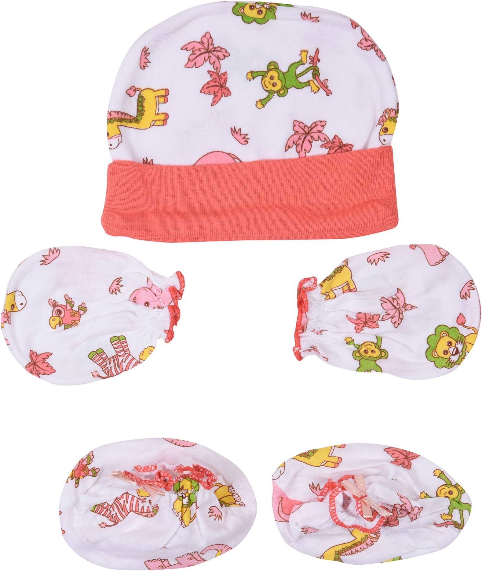 Mummamia New born Essentials Pack of Mittens, Booties and Cap in Pure Cotton