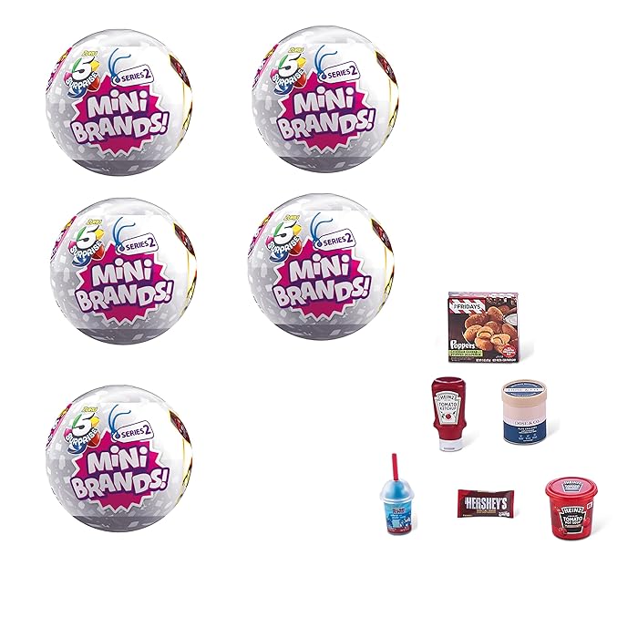 Buy 5 Surprise Mini Brands Series 2 Wave 2 Mystery Capsule Real