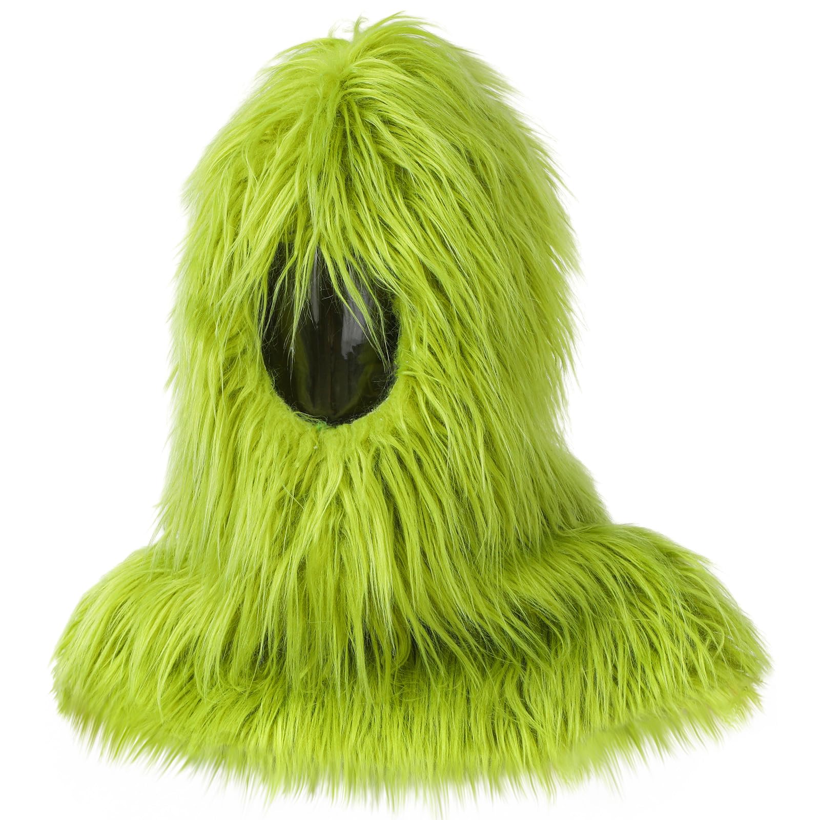 Mepase Christmas Green Big Costume for Adults and Teens - Plush Funny Mask, Xmas Faux Fur Deluxe Furry Halloween Party Supplies, Cosplay Christmas