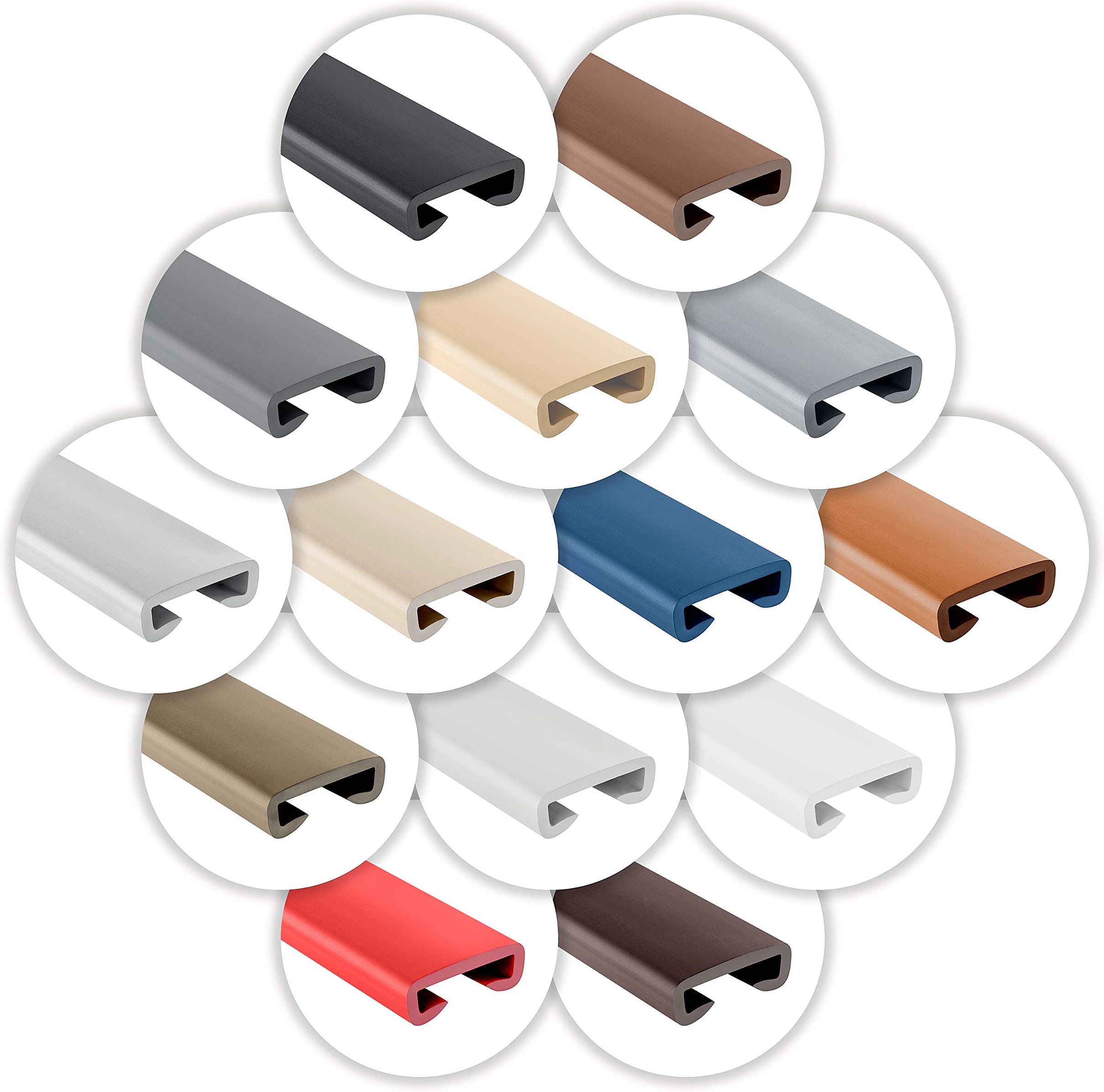 PVC Handlauf 15m Braun - Für Treppengeländer 40x8mm Flachstahl