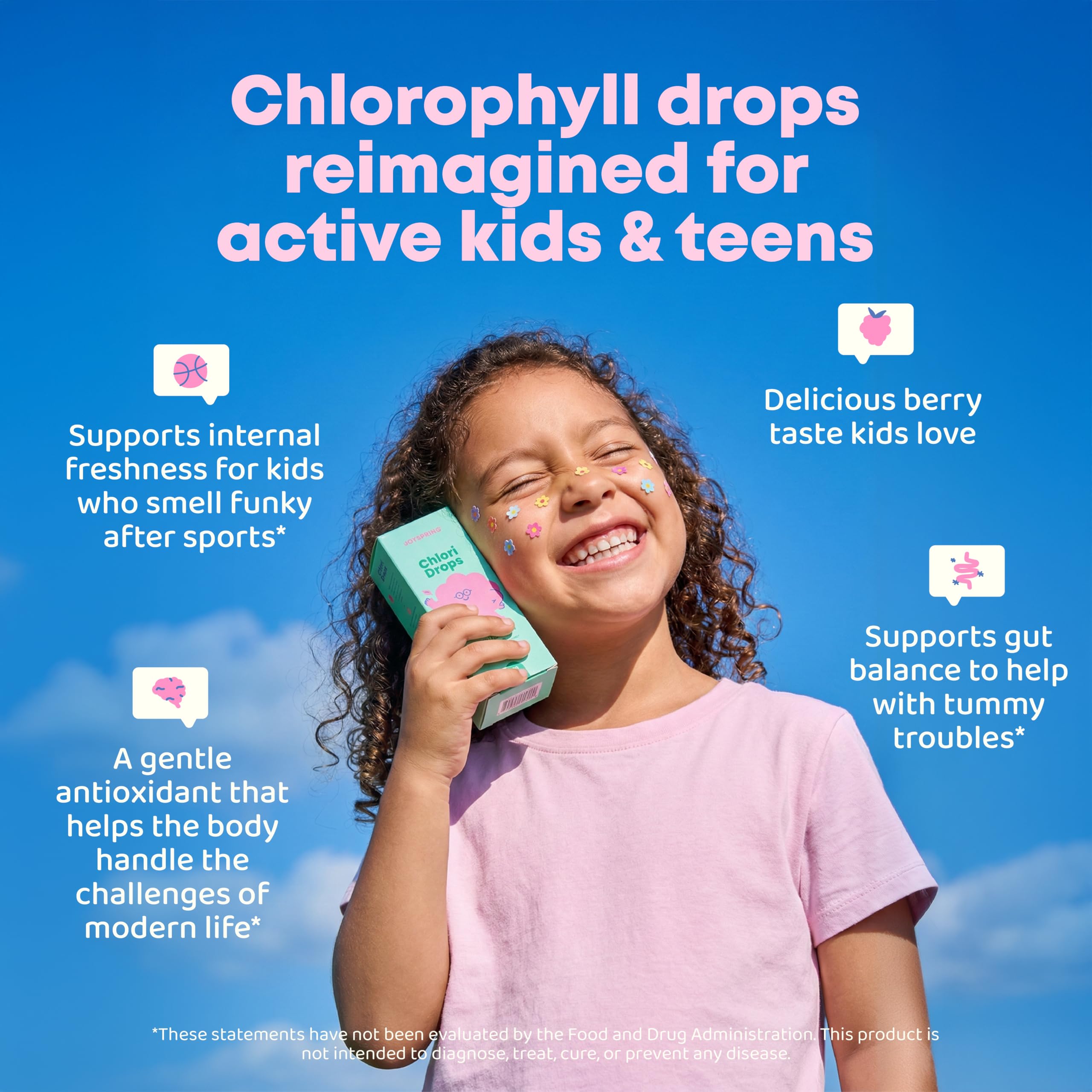 JoySpring Chlori Drops Kids Liquid Chlorophyll, Berry, 30 Servings — Amazon image 4