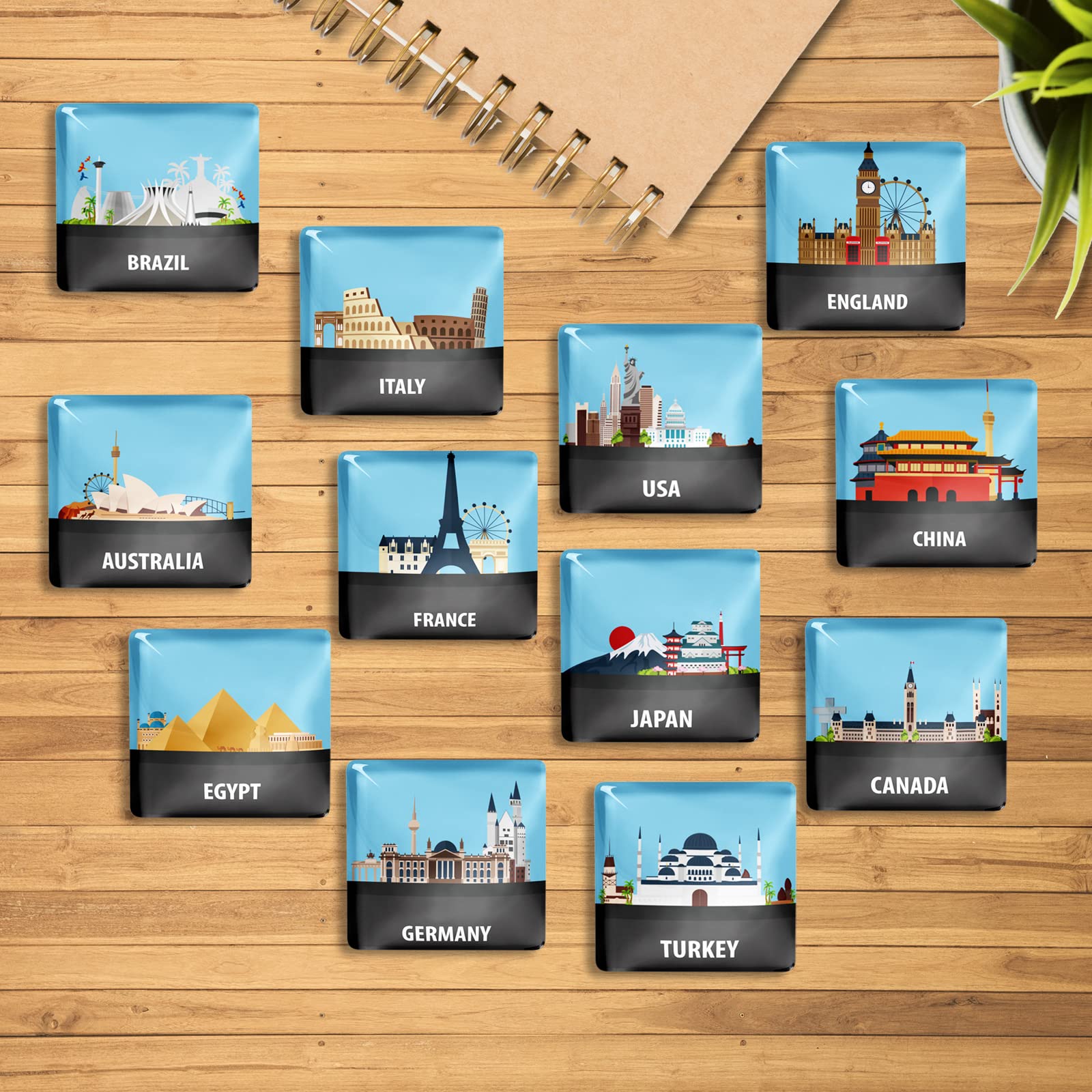 Berkin Arts 12 pièces Mignon Carré Cristal Verre Fort Magnétique Réfrigérateur Aimant Autocollant de Réfrigérateur Sticker Bâtiments Européens Guide de Voyage en Plein Air Paysage Urbain Européen Berkin Arts 12 pièces Mignon Carré Cristal Verre Fort Magnétique Réfrigérateur Aimant Autocollant de Réfrigérateur Sticker Bâtiments Européens Guide de Voyage en Plein Air Paysage Urbain Européen