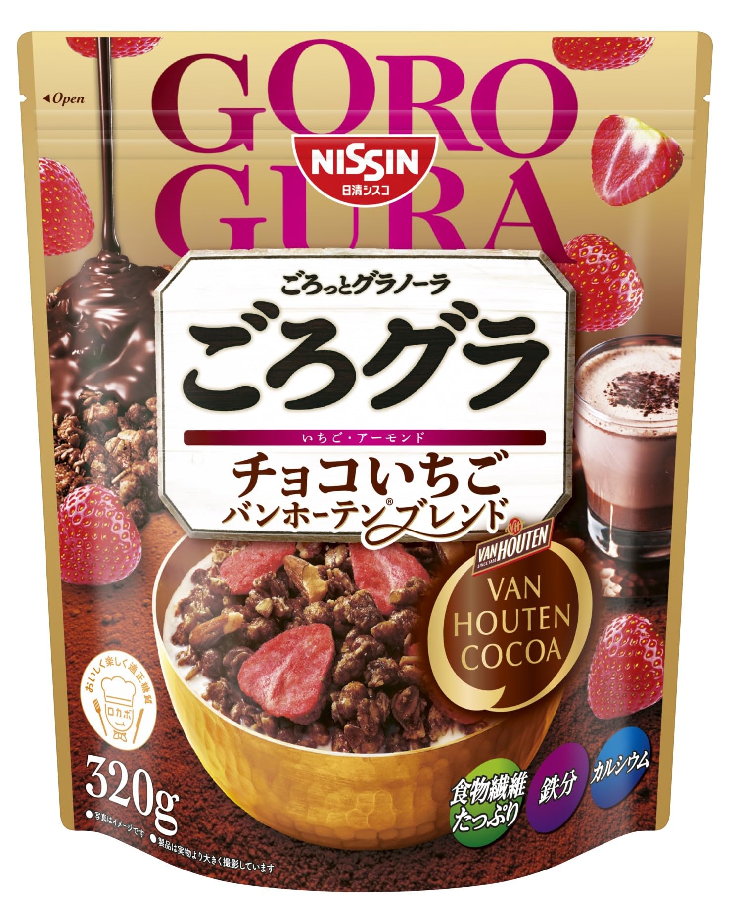 Amazon.co.jp: 日清シスコ ごろグラ チョコ いちご バンホーテン