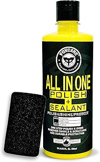Foxcare All in One Polish + Sealant, Multipurpose Car & Bike Polish Also Suitable for Dashboard, Restores Faded Plastic & Fibre - 500ml