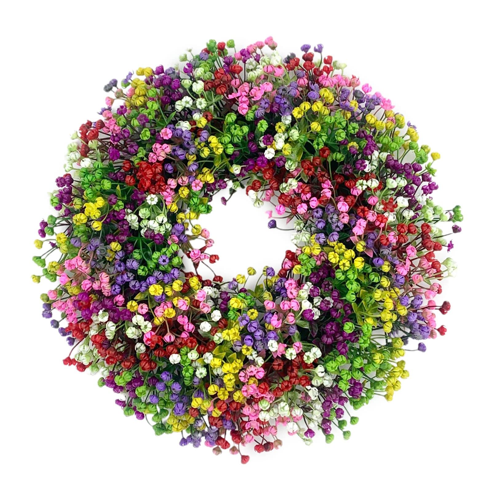 Türkranz, Frühlingskränze, Schleierkränze, große künstliche Kränze, Haustür, Frühlingsdekoration, Sommergirlande, 40 cm, für Zuhause, Schlafzimmer, Wand, Party und Festival-Dekoration