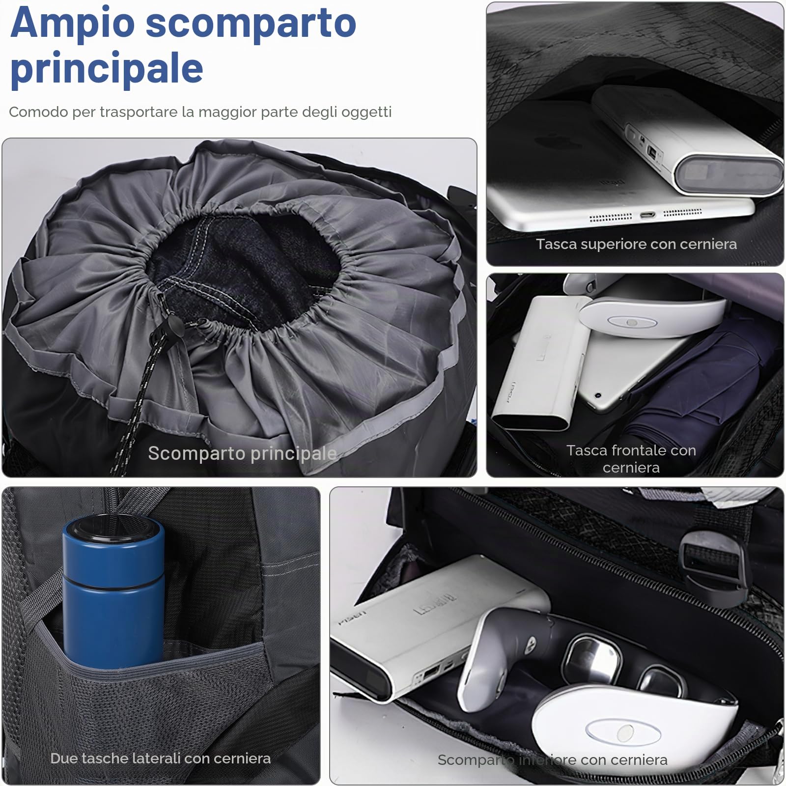 Zaino da Trekking 80L Ultraleggero Pieghevole Impermeabile Aino Sportivo Ripiegabile Zaino Campeggio per Uomo Donna Zaino Montagna per Hiking Arrampicata Viaggio Escursione