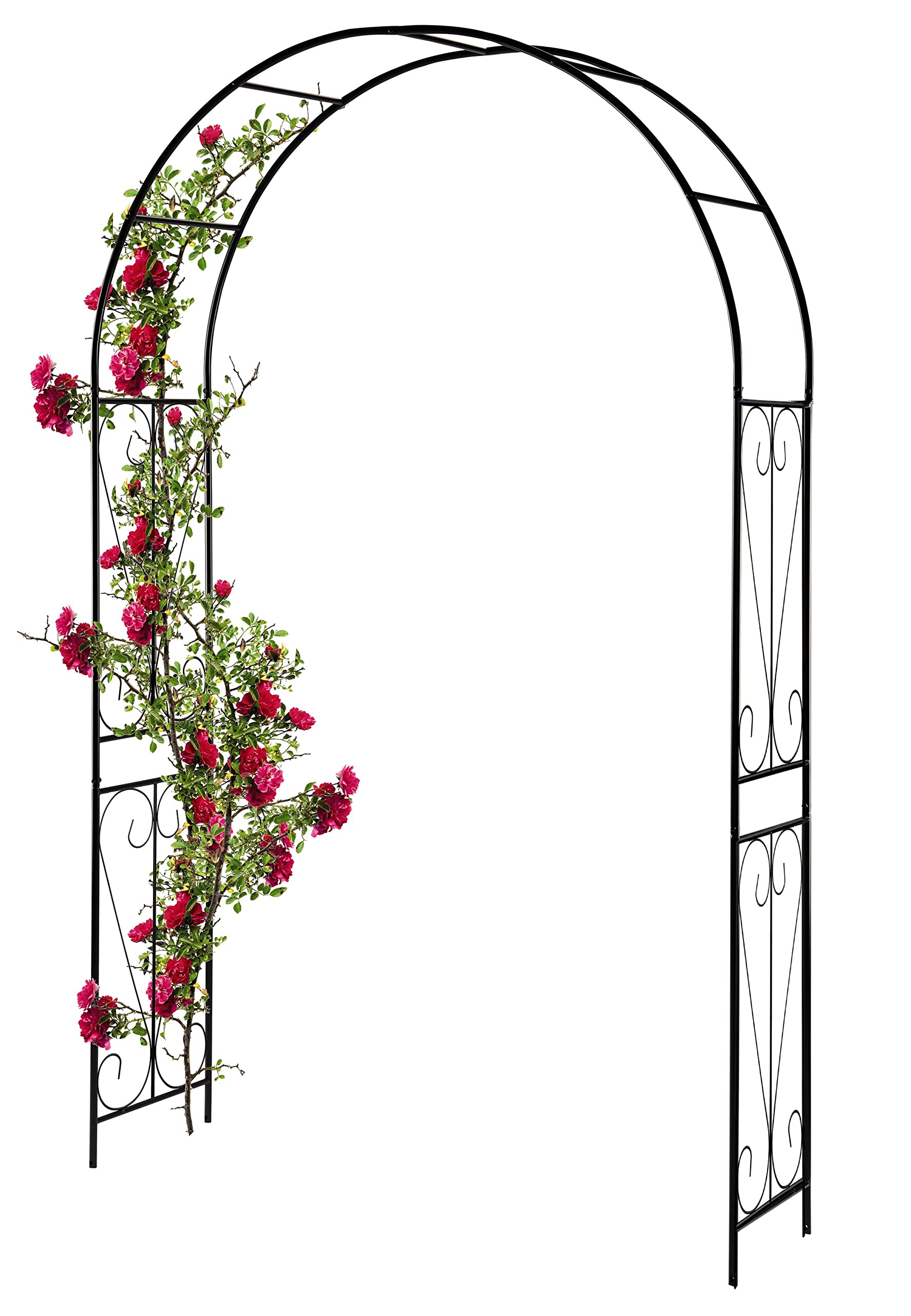 Garden Gear 2.2 Metre Metal Garden Arch Swirl Design Outdoor Decorative Floral Plant Support