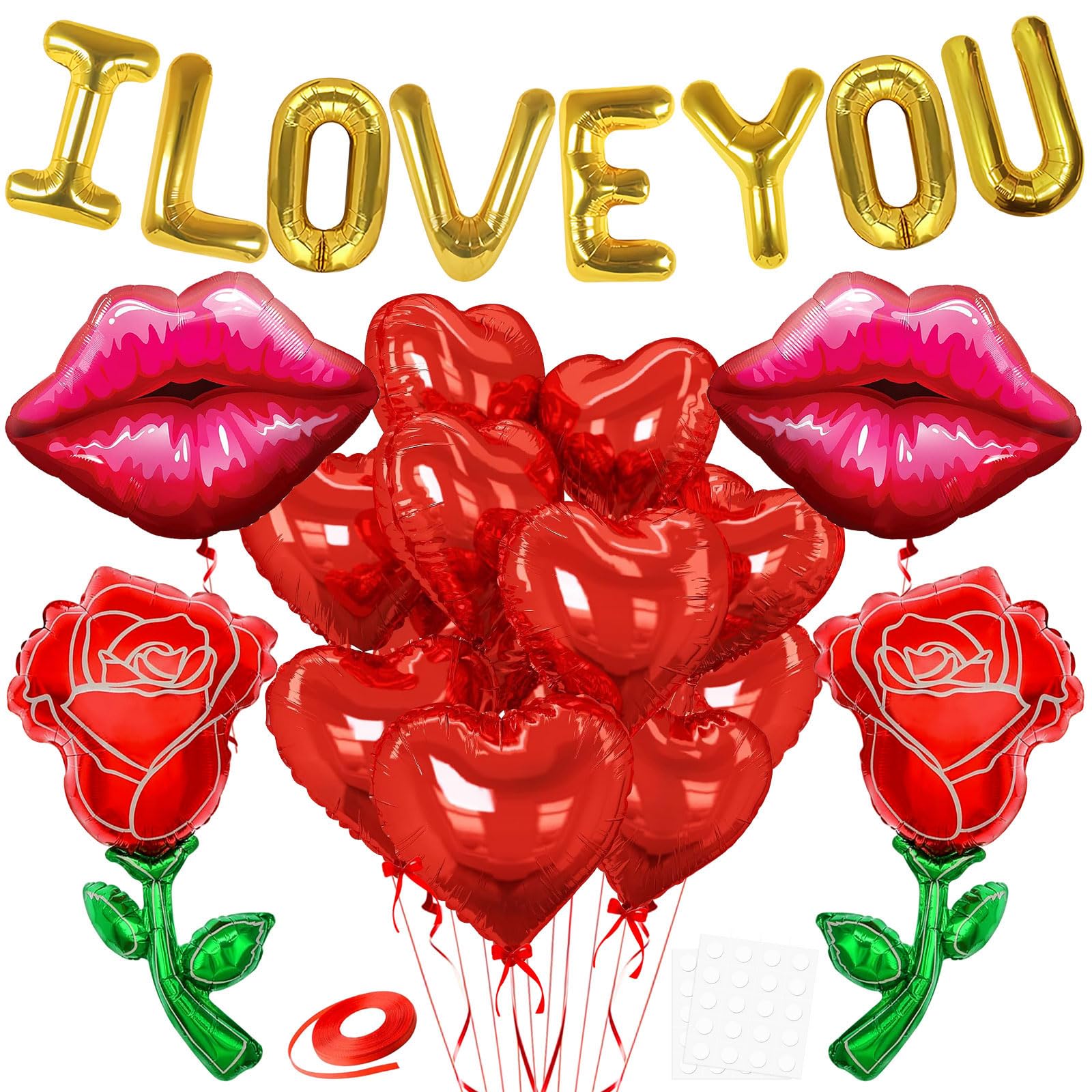 Juego de 15 globos para el día de San Valentín para decoración de fiesta