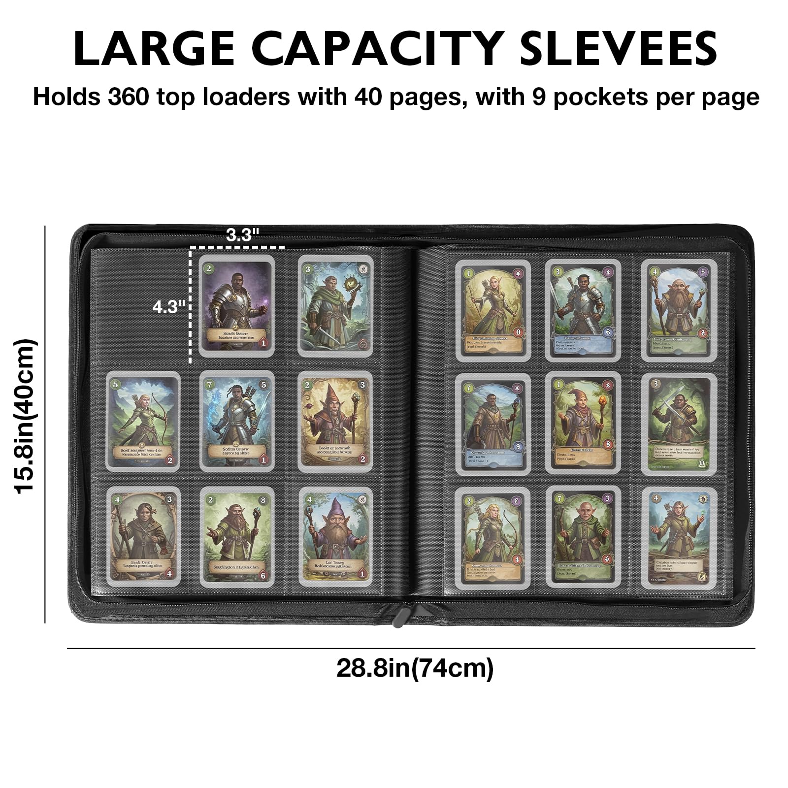 Toploader Plastic Snapklik.com : Toploader Binder, Holds 360 Top Loaders,9 Pocket Top ...