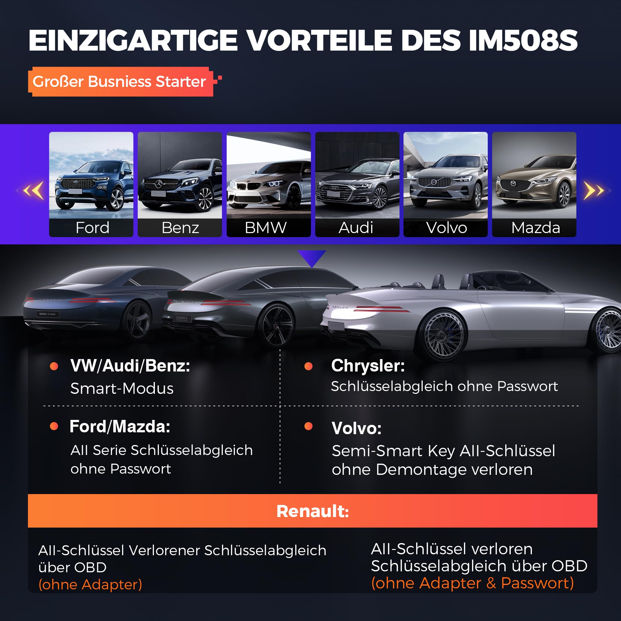 Autel MaxiIM IM508S Scanner [2 Jahres Update] Schlüssel Programmierwerkzeug mit XP200 Programmierer, Bidirektional Kontroll Auto Diagnosegerät, IMMO-Funktionen, 40+ Dienste, Alle Systemdiagnose
