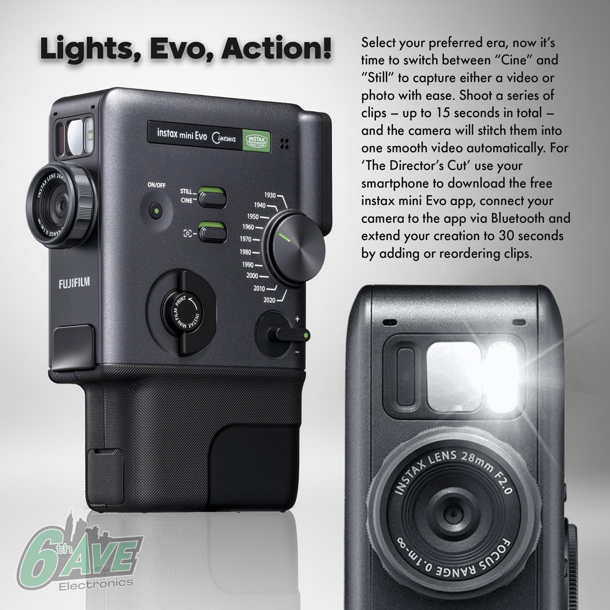Amazon.com : FUJIFILM instax mini Evo Cinema Hybrid Instant Camera