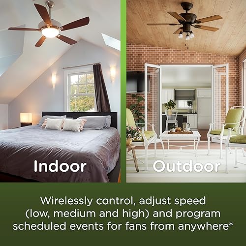 Miniatura 3 de Jasco Control de ventilador Z-Wave Plus, compatible con Alexa, Google Assistant, compatible con 3 vías, requiere ZWave Hub, repetidorextensor de