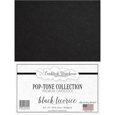 Black Licorice Cardstock Paper - 8.5 X 11 Inch 65 Lb. Cover -50 Sheets From Cardstock Warehouse
