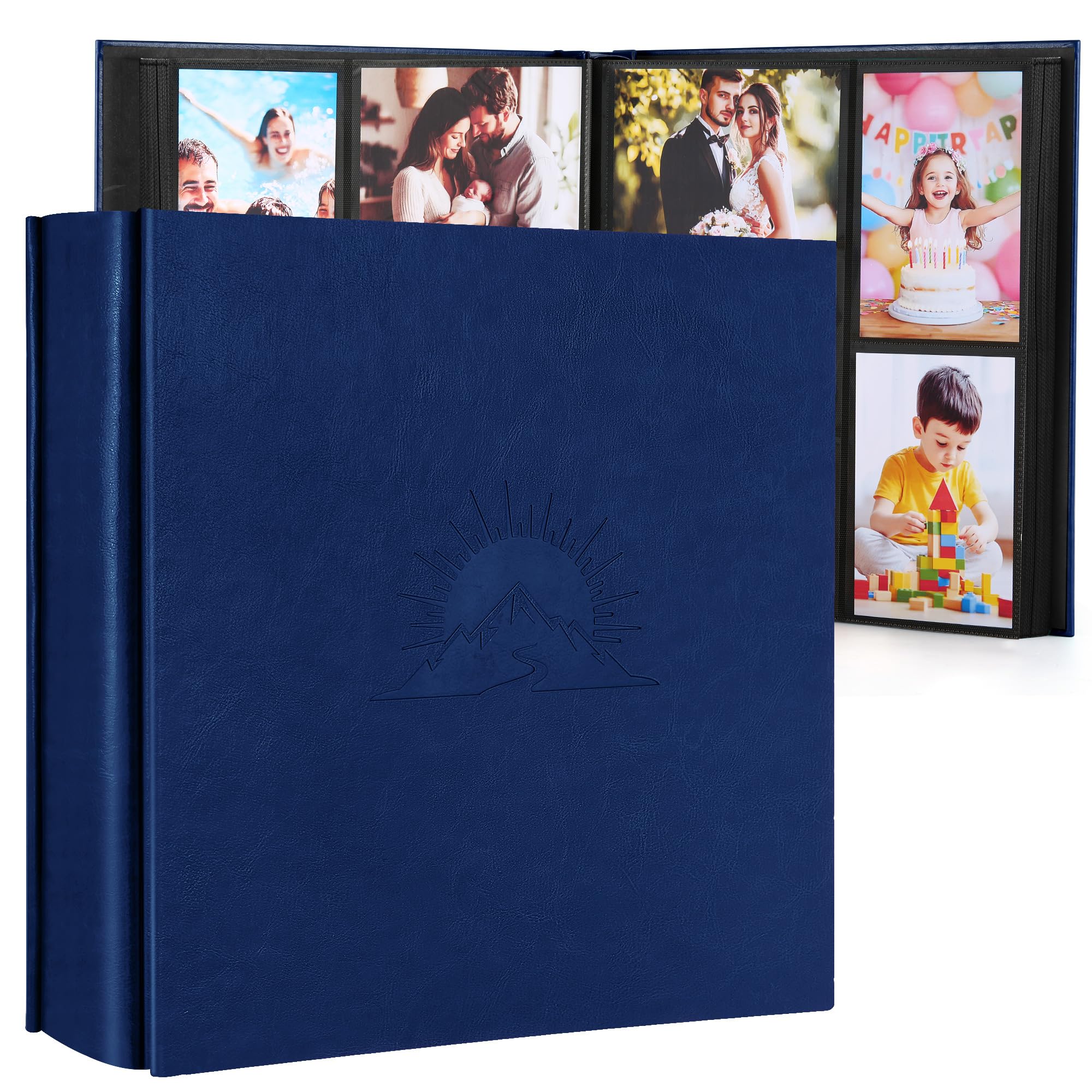 DazSpirit Photo Album 6x4 1000 Pockets, Slip-in Faux Leather Picture Album with Elegant Embossing, Large Capacity Classic Memory Book for Wedding, Family, Anniversary & Baby