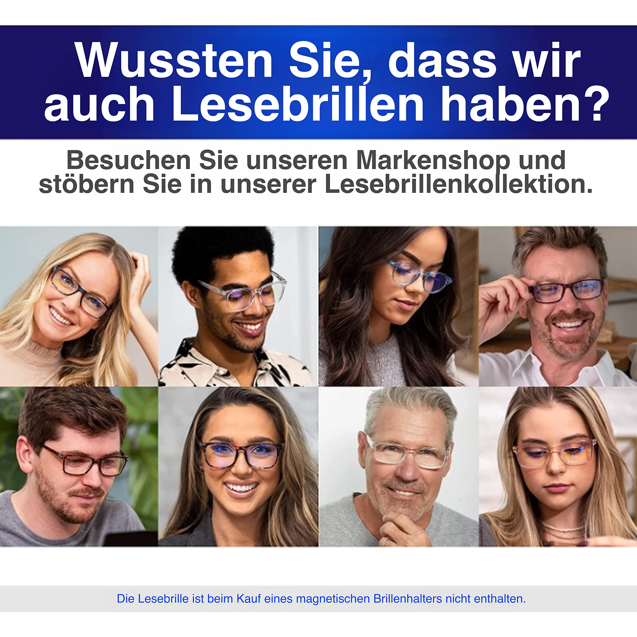 Readerest Magnetische Brillenhalter, hergestellt in den USA, 2 Stück