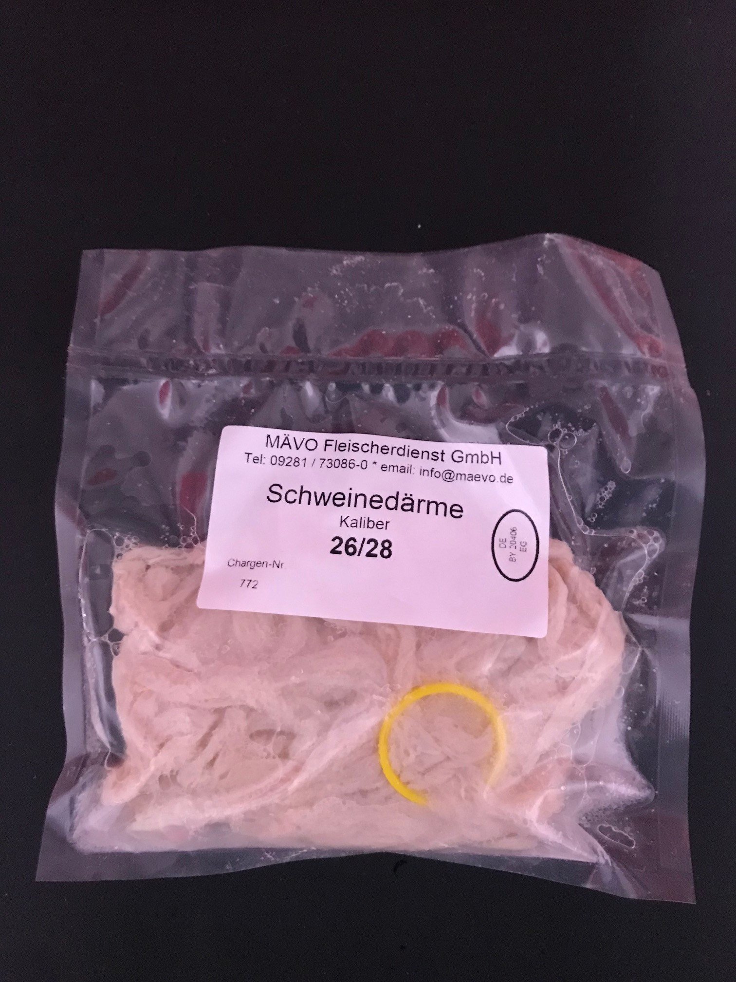 Schweinedarm 26/28 1A Qualität 91 Meter Bund