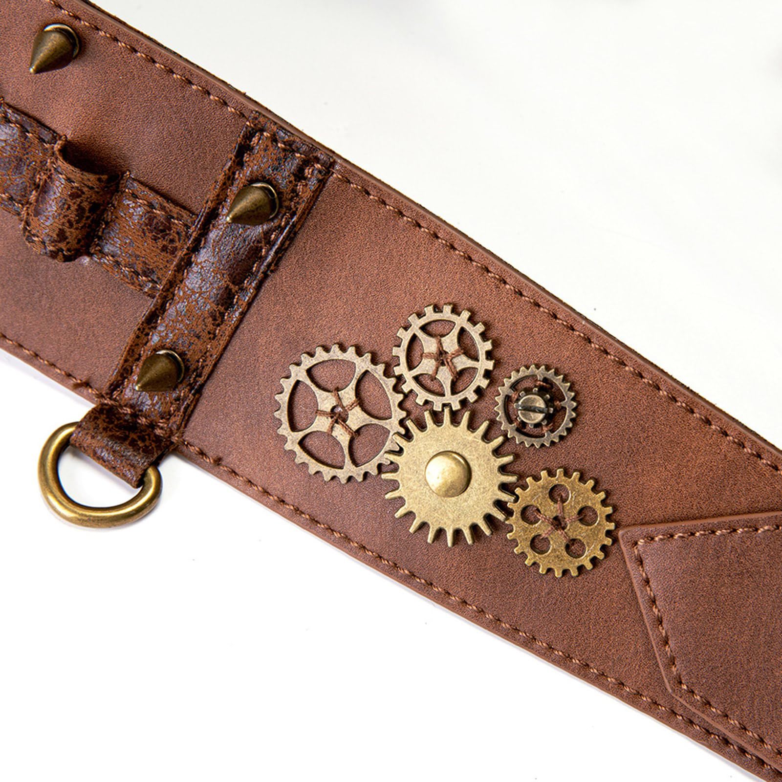 Marsupio retrò Steampunk con cinghia regolabile accessorio da viaggio marsupio per cosplay e appassionati di moda medievale festival marsupio