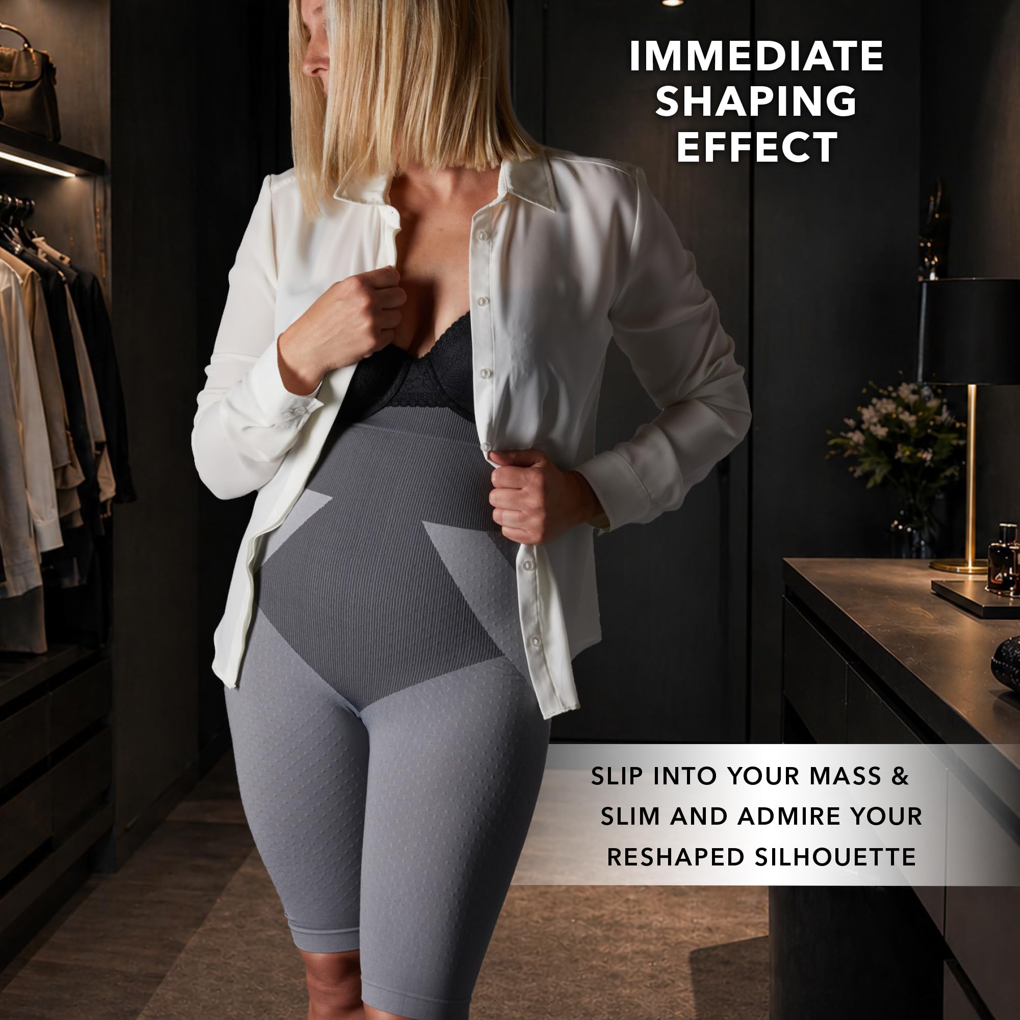 Lanaform - Mass & Slim (L) - Legging Court Minceur - Legging Anti Cellulite Femme - Panty Amincissant - Sculptant - Gaine Ventre Plat - Panty Gainant