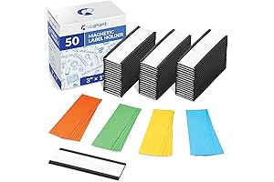 50 Pack "C" Channel Magnetic Label Holders 1x3: Organize Your Warehouse Supplies