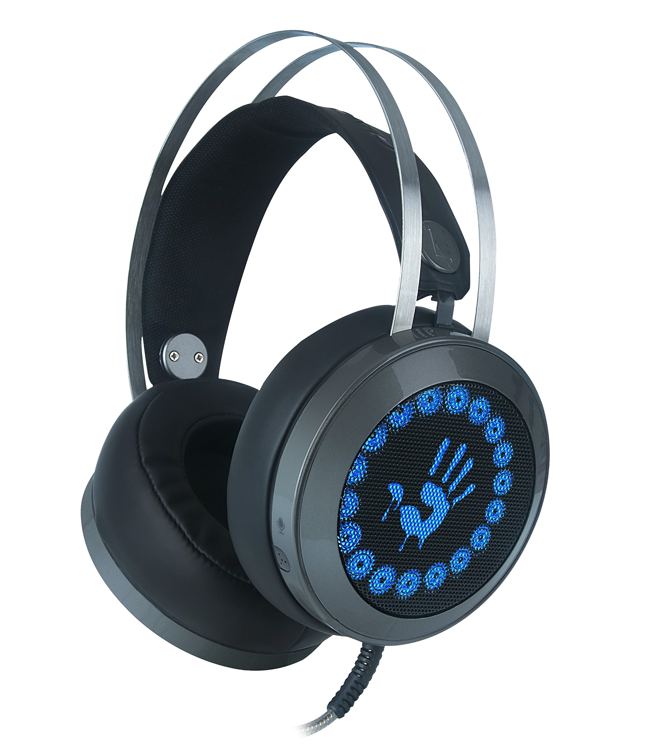 G400 Gaming Headset PC Over Ear Stereo Headphones with LED Breathing Light Noise Isolating Volume Control Built-in Microphone For PC PS4 Mac - Retail Packaging