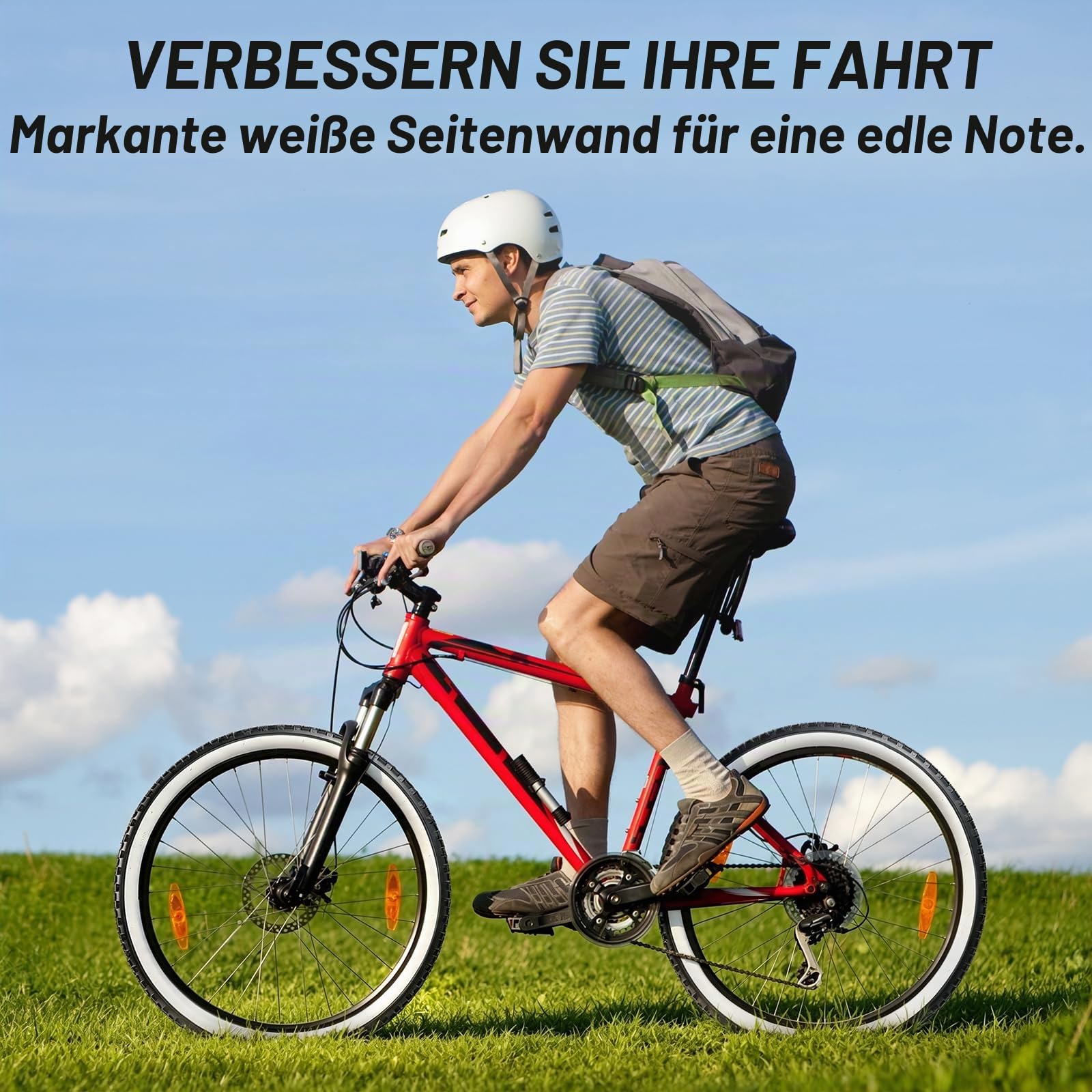 YunSCM 2Pcs Faltbare 26 Zoll Fahrradreifen 26 x 2.125 Mantel 57-559 kompatibel 26x2.10 26 x 2.125 26x2.15 Stadt/Straße/Mountainbike Reifen