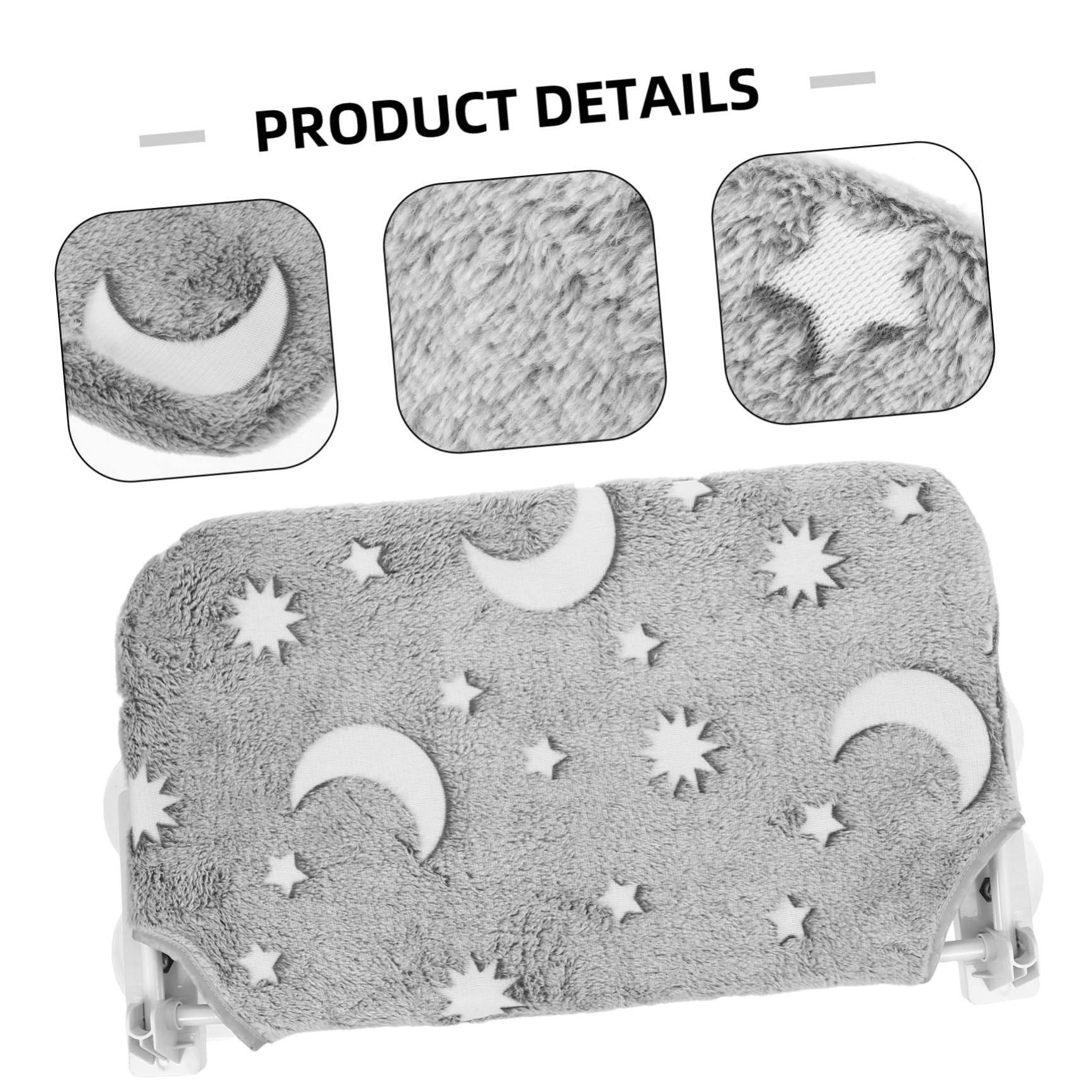 TOYANDONA Hamac de Fenêtre pour Chat, Lit Pliable en Peluche, Motif Étoiles Lumineuses, sans Fil, pour Intérieur, Siège Confortable