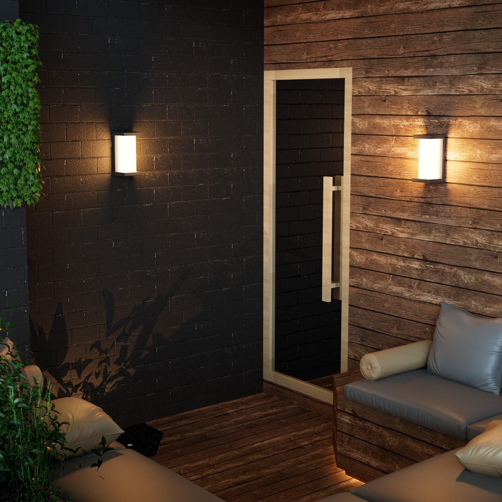 Klighten 2 Pieces LED Outdoor wall Light, 3000 K, IP65 Outdoor wall lamp, Aluminium Sconces - Image 4