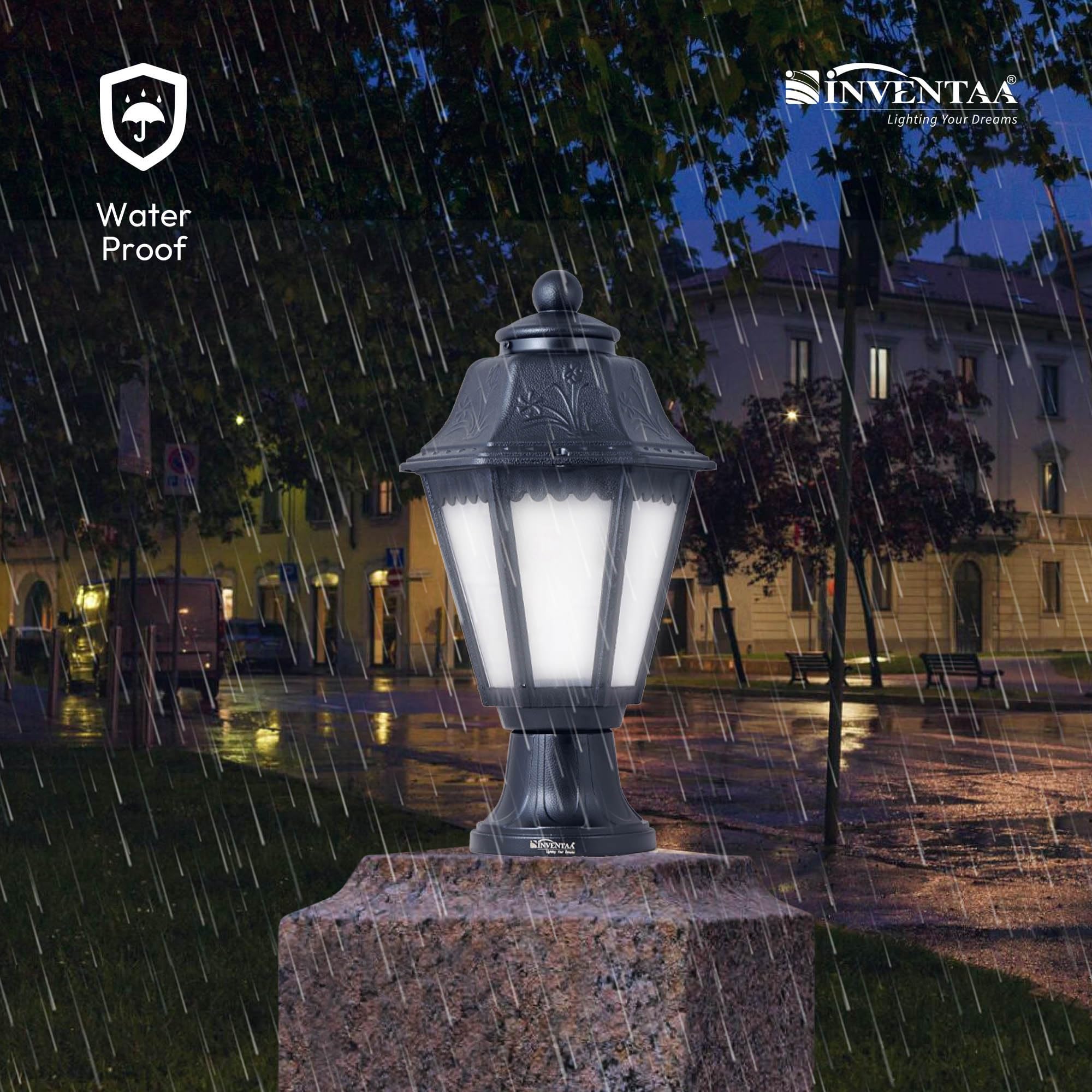 INVENTAA Tacita 12W LED Gate Light with 1 Yr Warranty | Waterproof Lamp for Compound Wall Lights, Main Gate Lights, Outdoor Pillar Lights & Boundary Wall Lights (Cool White, Pack of 1) 1