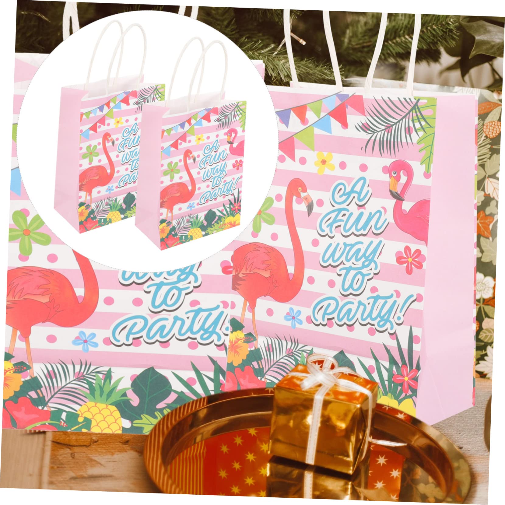Sacchetti Regalo Fenicottero Weewooday - 16 Pezzi Per Feste Hawaiane E Baby Shower - Foto 9