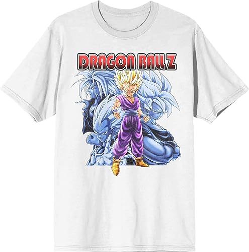 Dragon Ball Z Gohan Super Saiyan Group Pose - Camiseta blanca para hombre