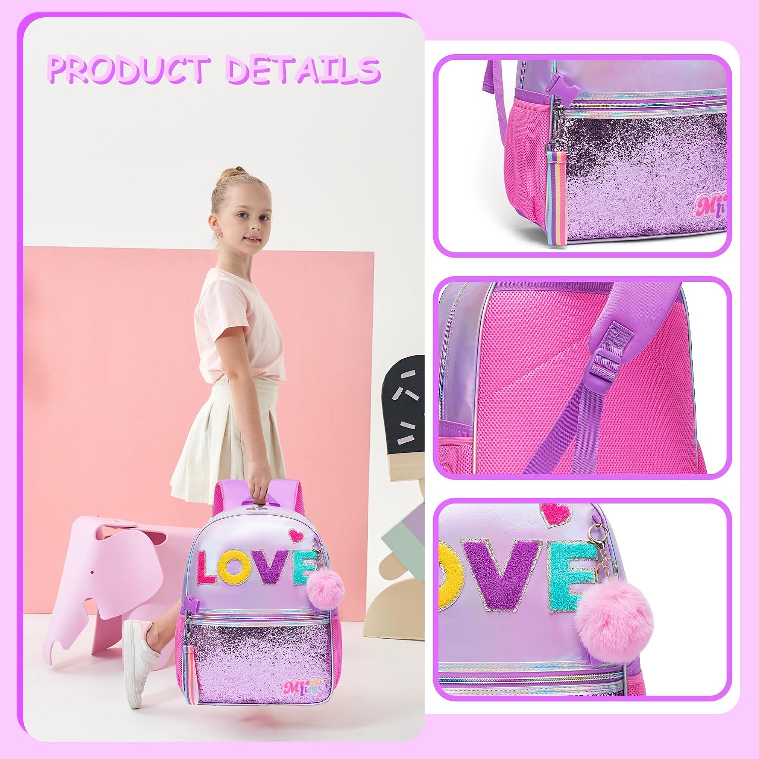 HTgroce Backpacks for Girls School Backpack for Girls Backpacks for Elementary School Bags for Girl