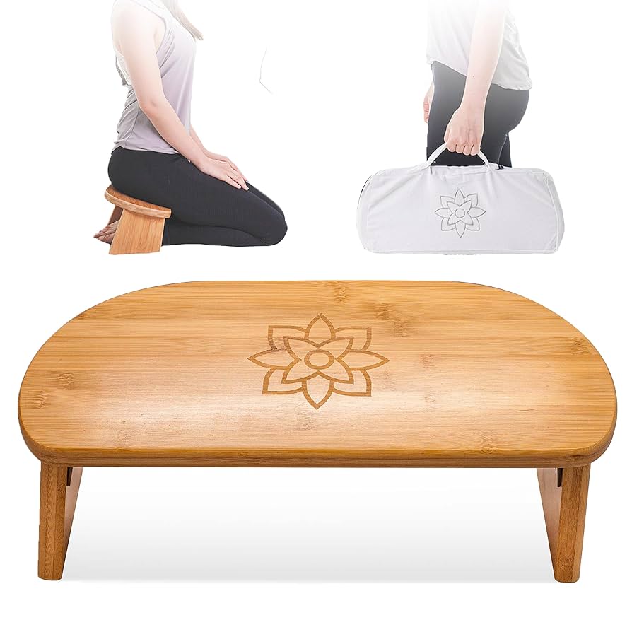 Amazon.com: Mindful Modern Folding Meditation Bench - Bamboo