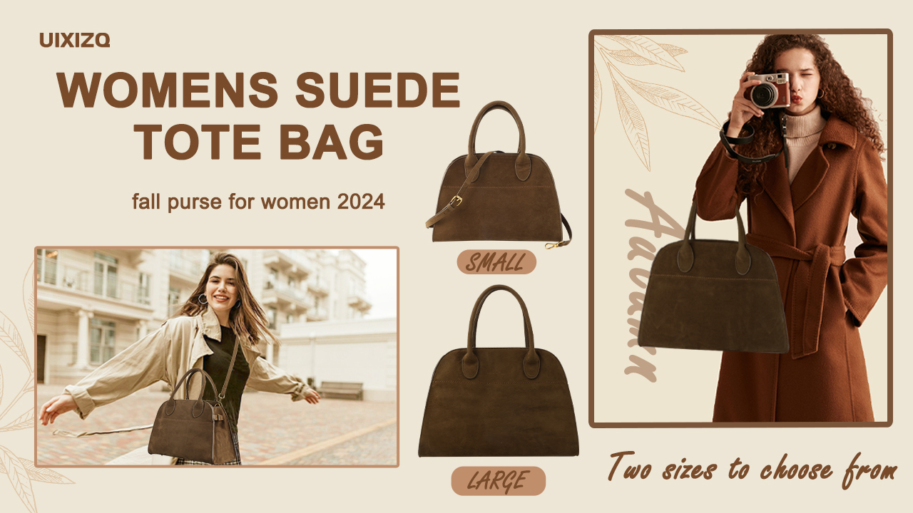 Bolso Tote de Ante para Mujer con Asa Superior miniatura 7