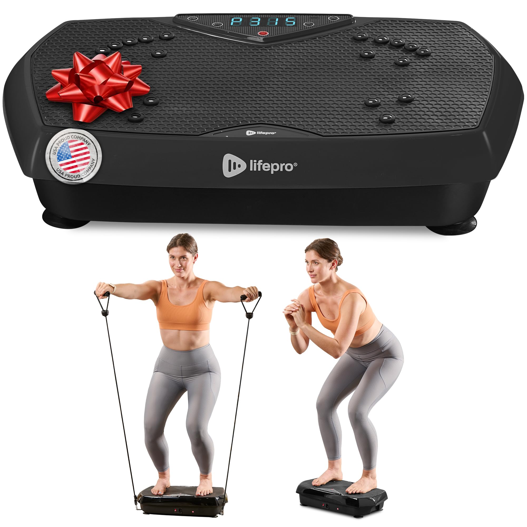 Lifepro Vibration Plate Exercise Machine with Magnetic Acupoints - Full Body Vibration Platform for Beginners and Recovery - Ideal Lymphatic Drainage Massager for Muscle Toning and Overall Fitness