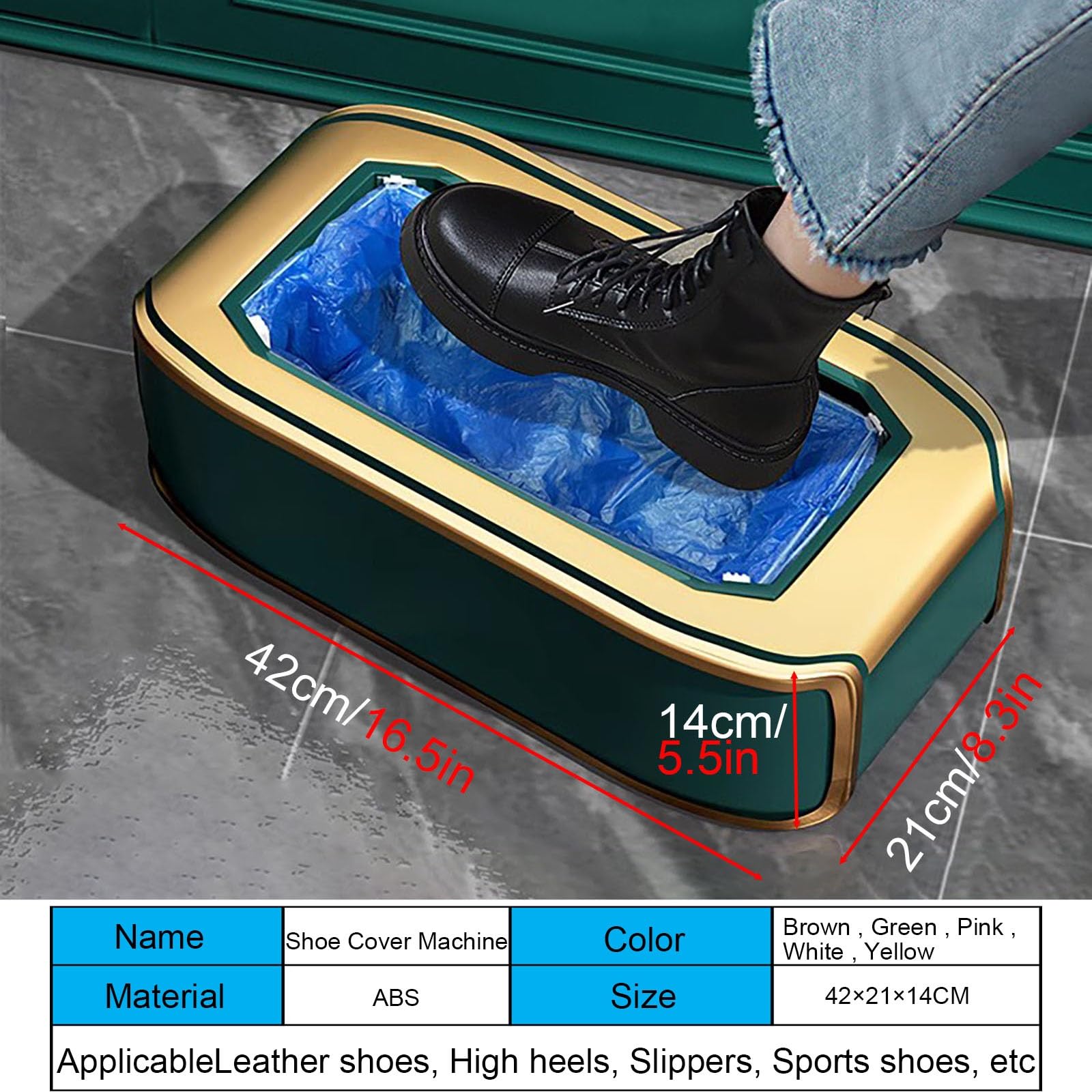 Copriscarpe usa e getta antiscivolo, dispenser con 500 copriscarpe, per ufficio, ospedale, laboratorio, riutilizzabile, per bambini e donne di mezza età