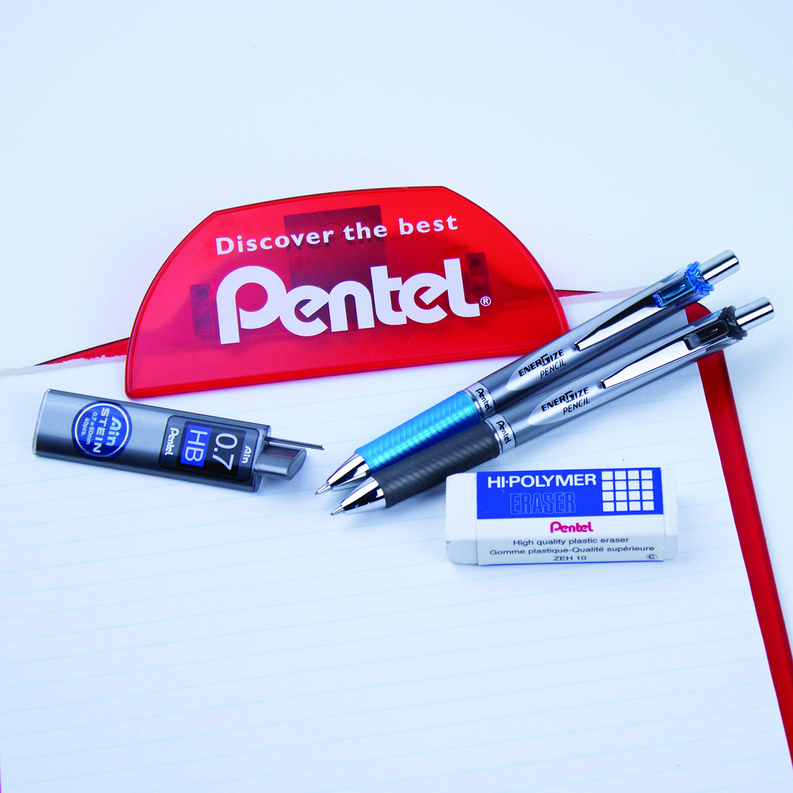 Pentel EnerGize PL77-S automatischer Bleistift, 0,7 mm, himmelblauer Schaft, 12 Stück