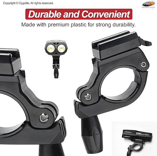 Miniatura 5 de Cygolite Soporte de manillar de 1.378 in para todas las luces de bicicleta Ranger, Metro y Streak Series - Diseñado para manillar de bicicleta de
