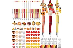 Tetutor 158 Pcs Fall Pens Bulk Thanksgiving Beadable Pens with Focal Beads...