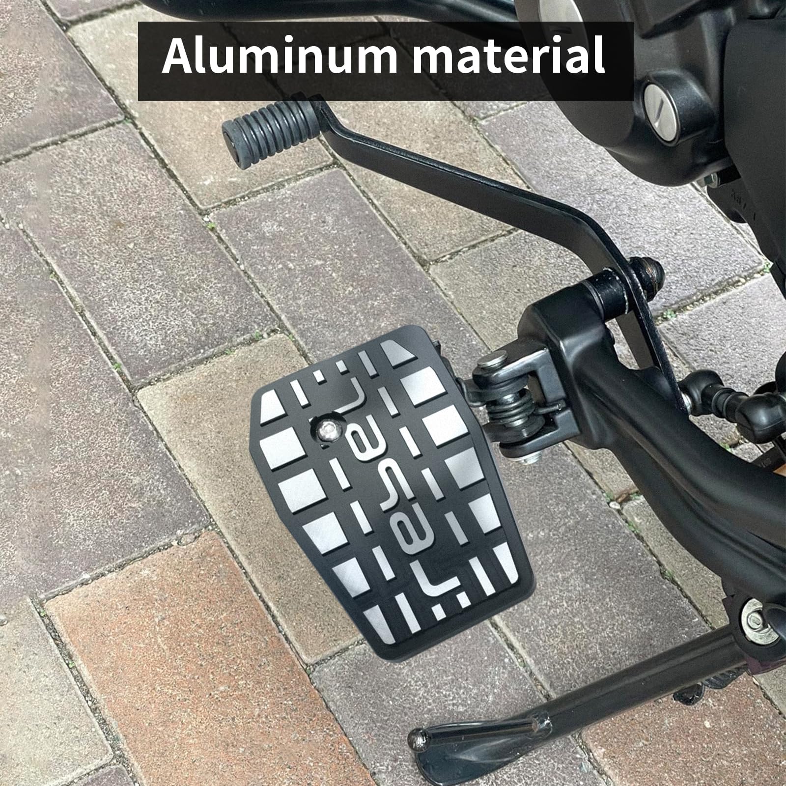 Reposapiés de motocicleta compatible con Honda Rebel CMX250/300/500 2017-2025, pedales anchos de aluminio (negro)
