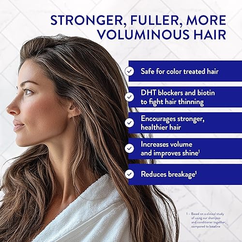 Miniatura 3 de Routine Wellness Champú antiadelgazamiento para el cabello adelgazante  Biotin DHT Blocker Mujeres y Hombres  Champú seguro de color para pérdida de