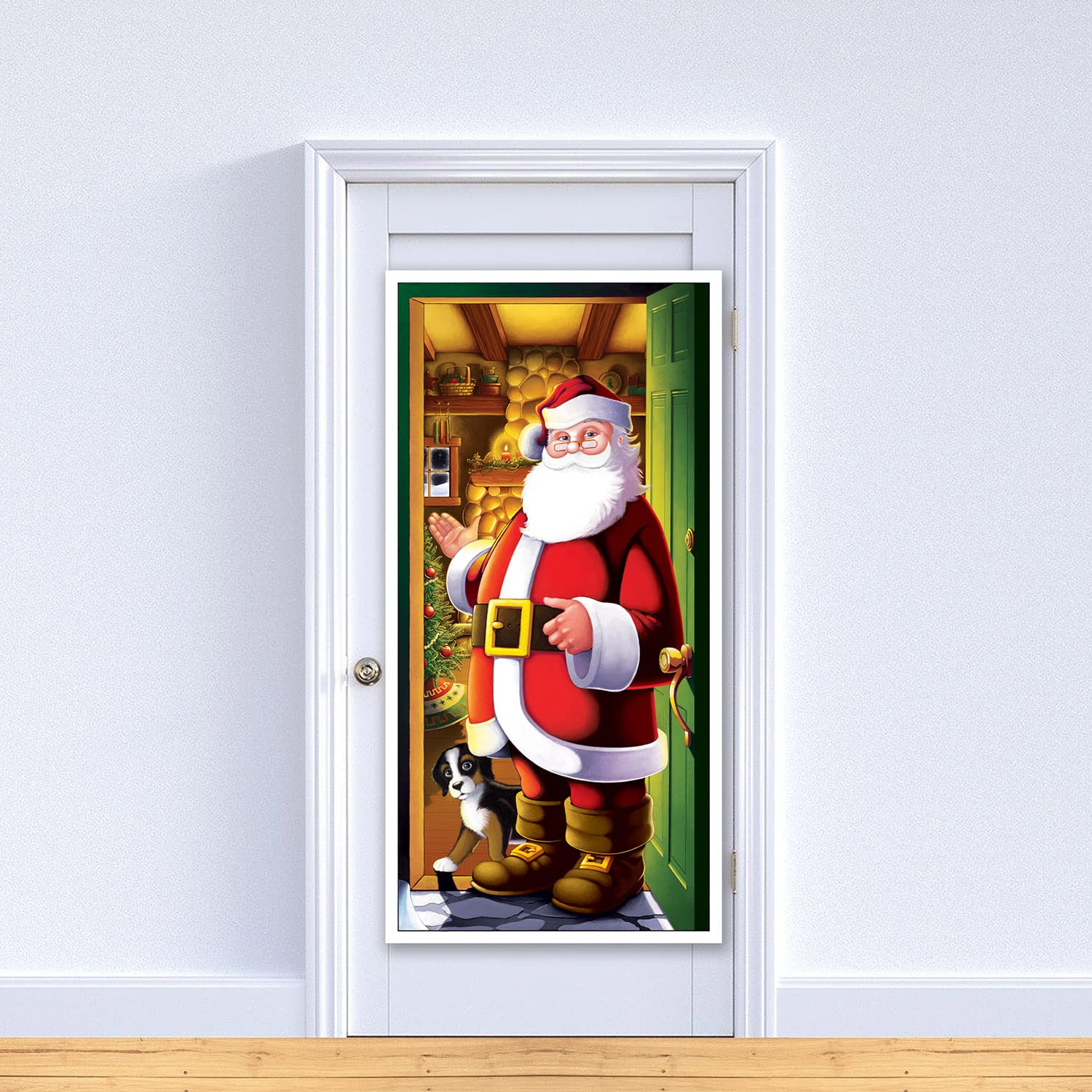 Beistle Christmas Elves Door Cover - 30 Inch Wide By 5 Feet Tall Colorful Plastic Holiday Decoration - View #5