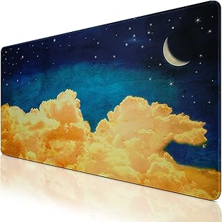 Desk Mat, Canjoy Extended Mouse Pad, 31.5x15.7inch XXL Large Big Computer Keyboard Mouse Mat Desk Pad with Non-Slip Base and Stitched Edge for Home Office Gaming Work