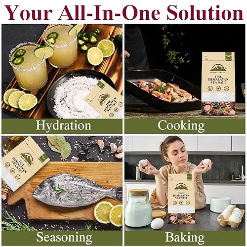 Vista 6 de Himalayan Chef Sal marina, grano fino totalmente natural, bolsa de sal marina de 48 onzas, no yodada, sin aditivos, sal mineral sin refinar