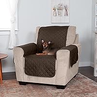 Vista 6 de Furhaven - Funda para muebles de sala de estar para perros y gatos, protector reversible de dos tonos, resistente al agua, lavable, color expreso