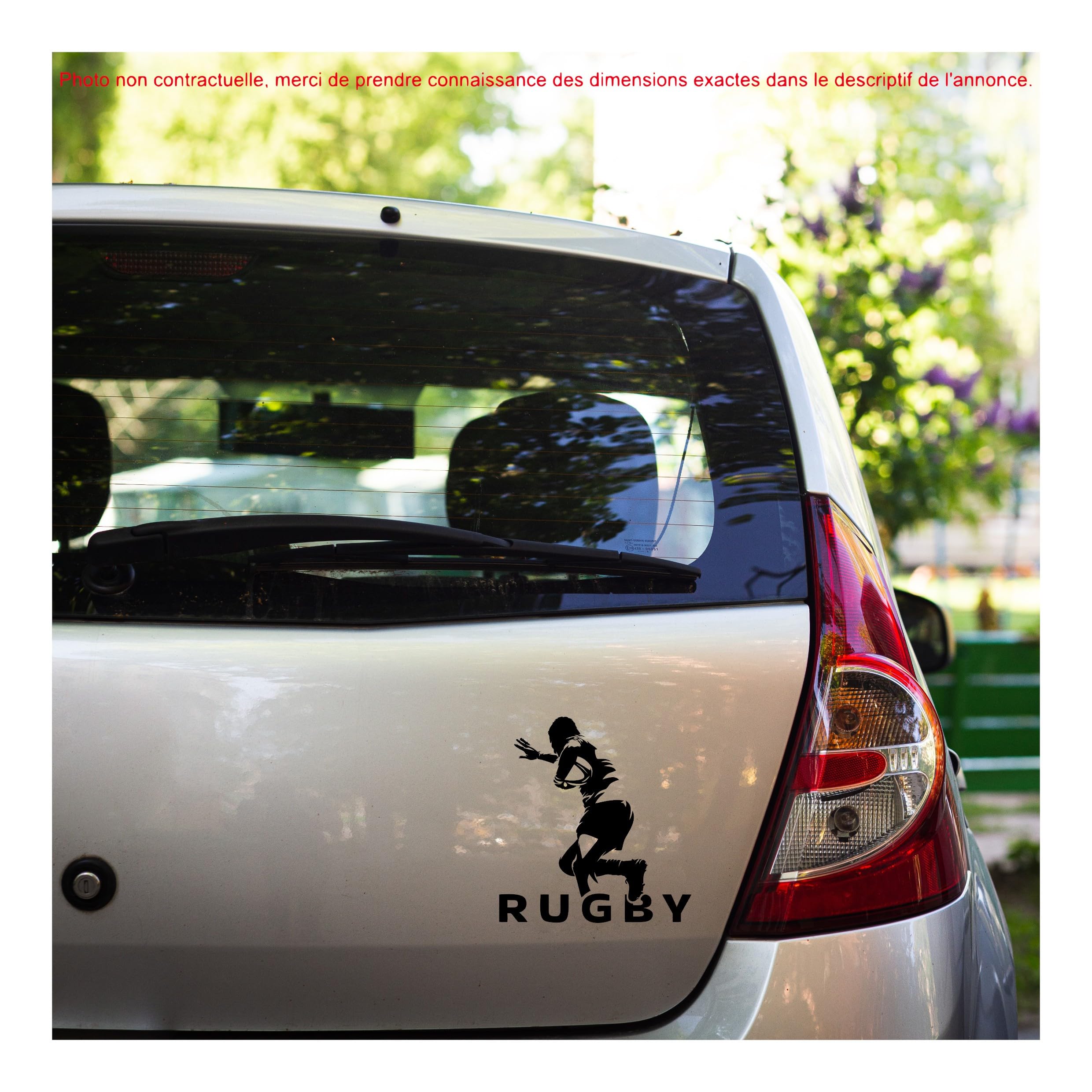 Sticker Autocollant Vinyle Rugbyman - Joueur de Rugby, Décoration Parfaite pour de nombreuses Surfaces, idéal pour Ordinateur portable, Voiture, etc ...