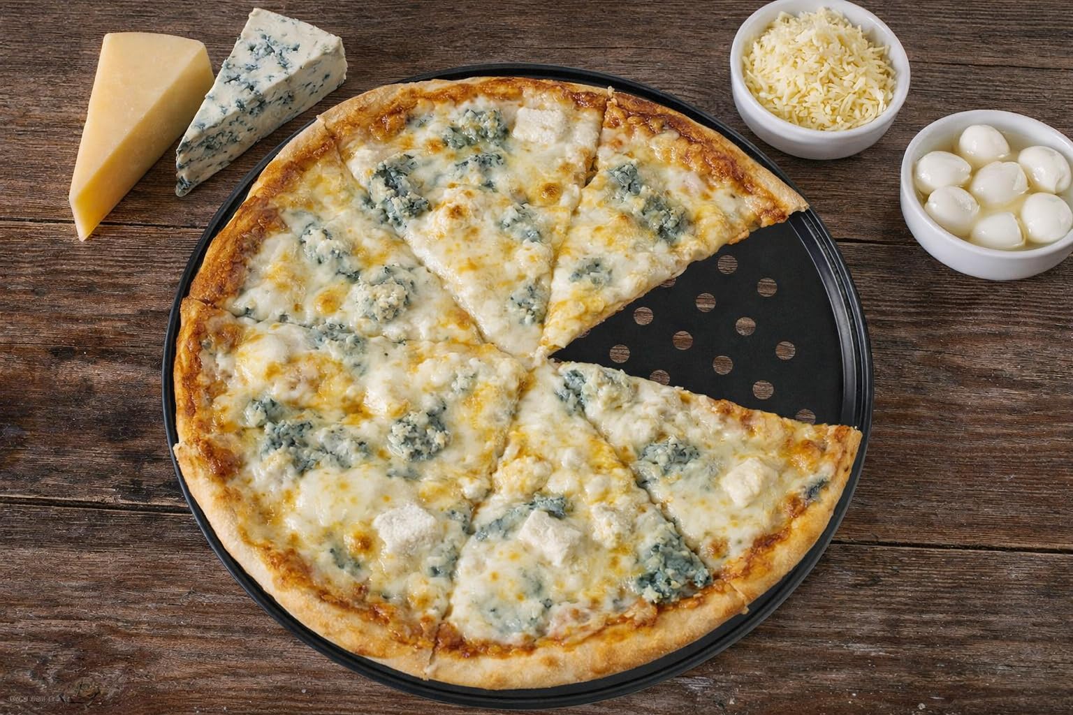 LS Kitchen - 2x Teglie per Pizza - Teglia per Pizza - Teglia Forno Rotonda - Set 2 Teglie Antiaderenti da Forno - Teglia Rotonda - Acciaio al Carbonio - 29 cm