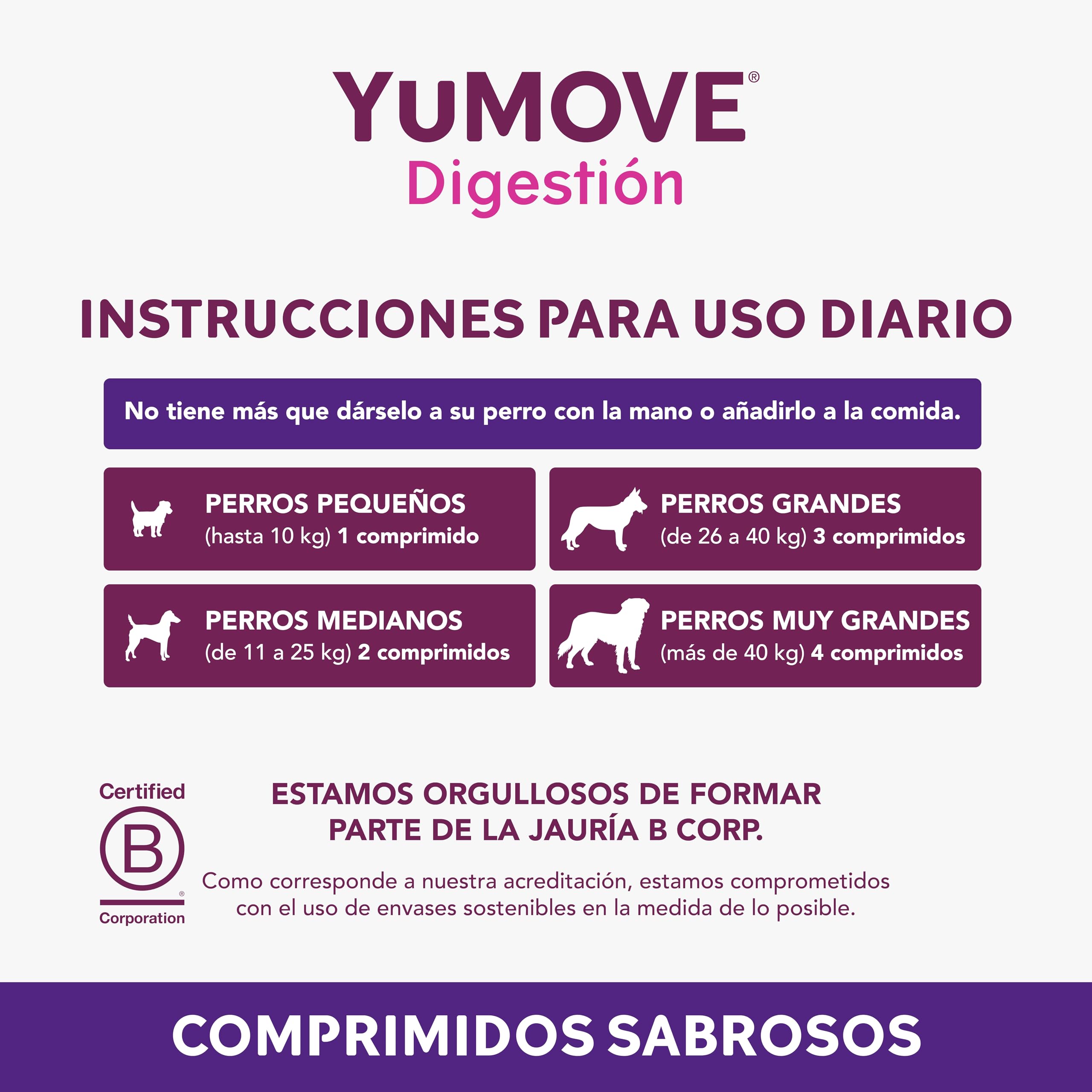 YuMOVE Probióticos para Perros 120 Pastillas - Fórmula ActivBio con L. Acidophilus, B. Bifidum & Prebióticos para Perros Naturales - Appoyo Intestinal, Digestión Saludable & Bienestar Canino Diario